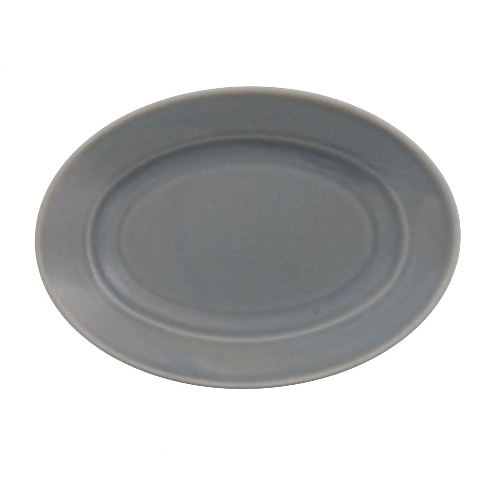 Estmarc 10.2" Gray Oval Dinner Plate