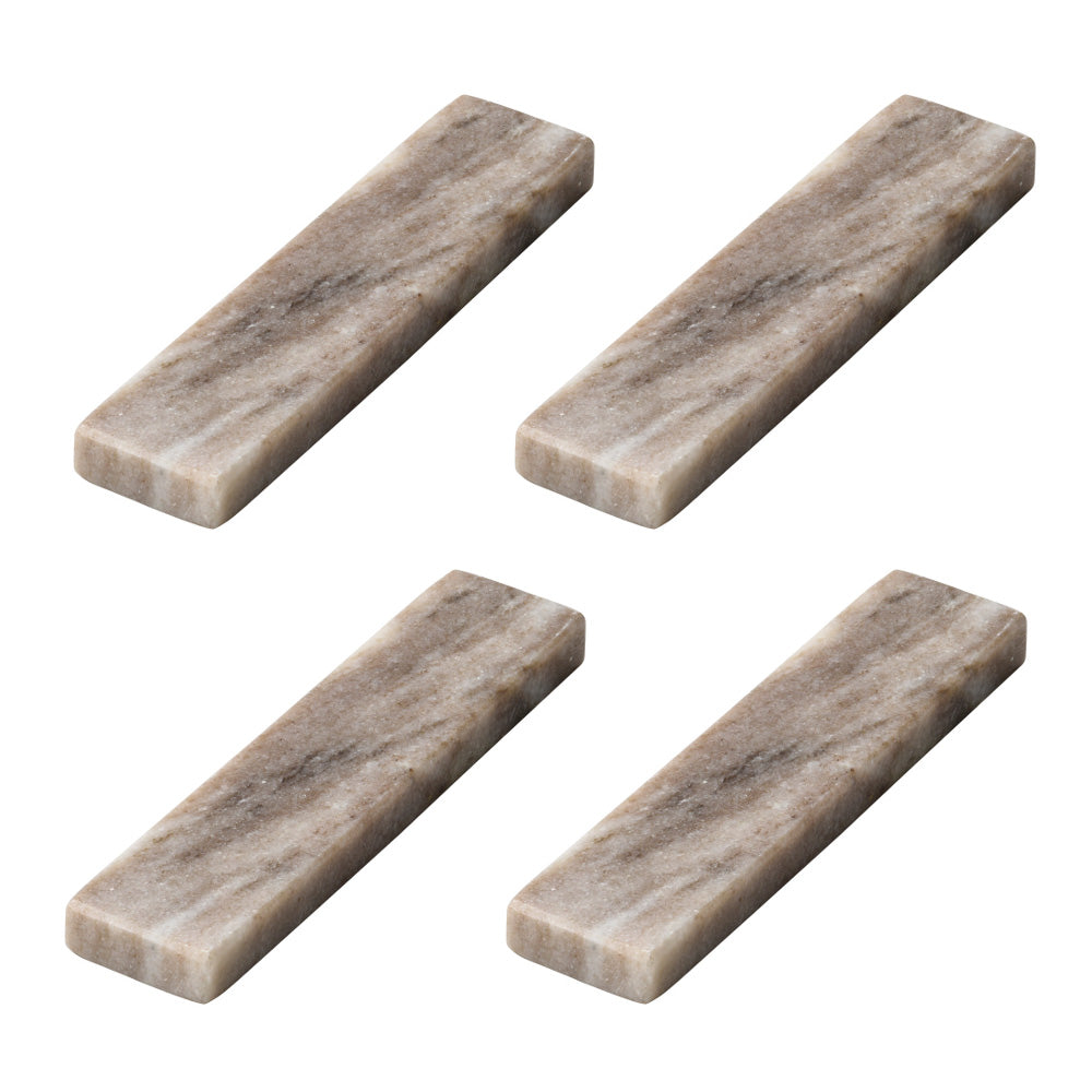 4.5" Natural Marble Stone Cutlery Rests Set of 4 - Beige