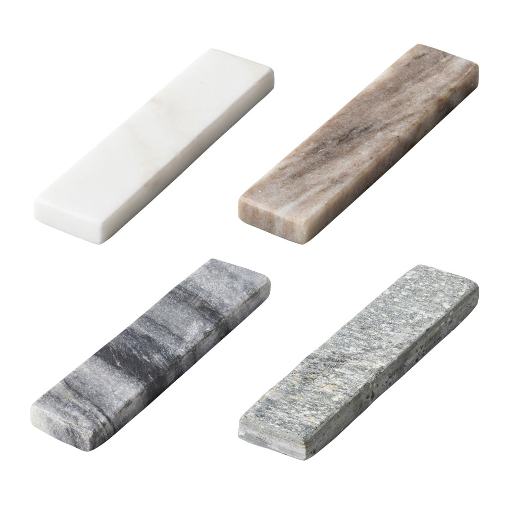 4.5" Natural Marble Stone Cutlery Rests Set of 4 - Assorted Colors