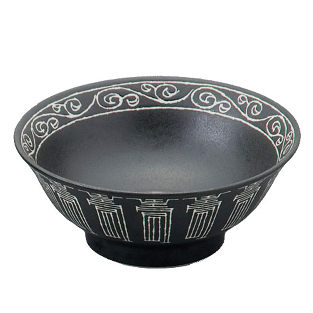 Extra Large 43 oz Ramen Bowl, Donburi Bowl Traditional Pattern（Kokujyu) 6.8