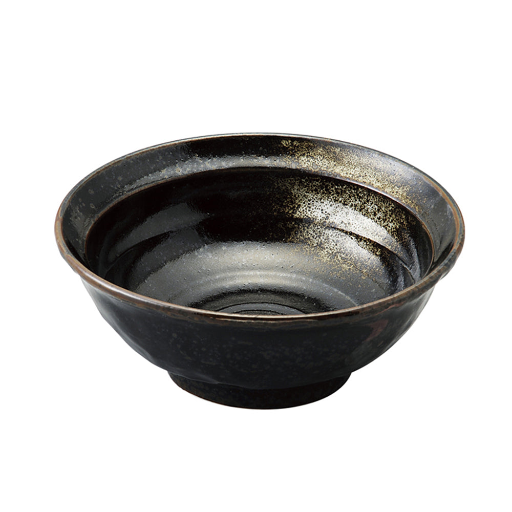 35 oz Ramen, Donburi Bowl Japanese Oil Crystal with Uneven Surface (Ishimegata) 6.3