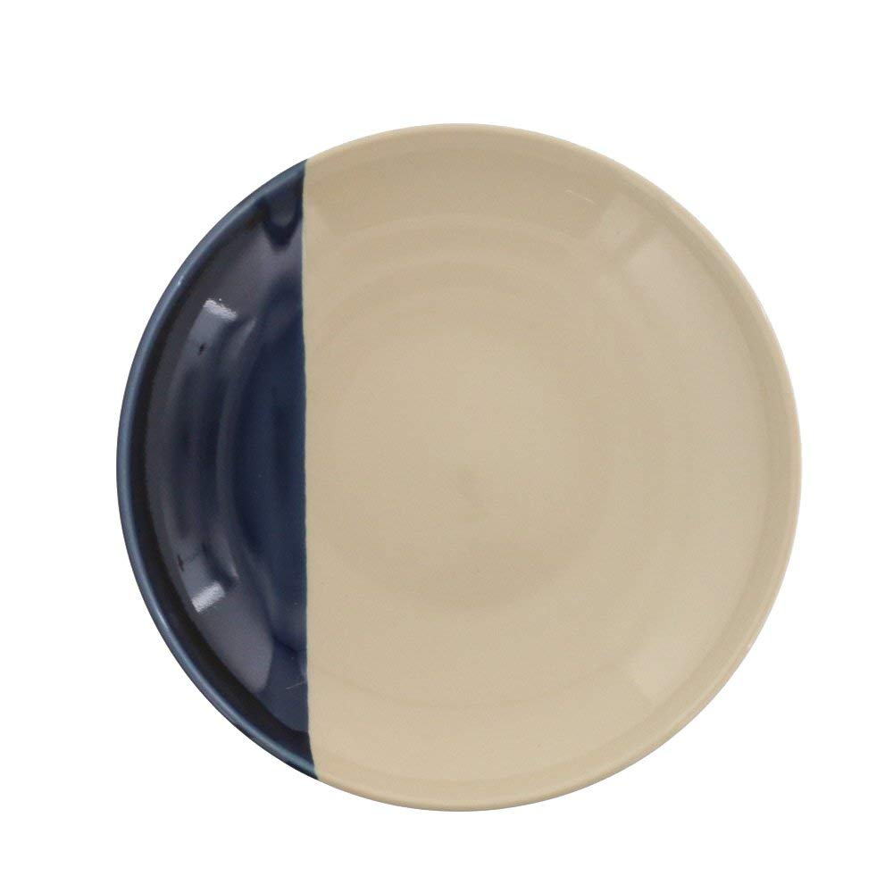 Estmarc Round Dinner Plate - Navy Blue/Beige