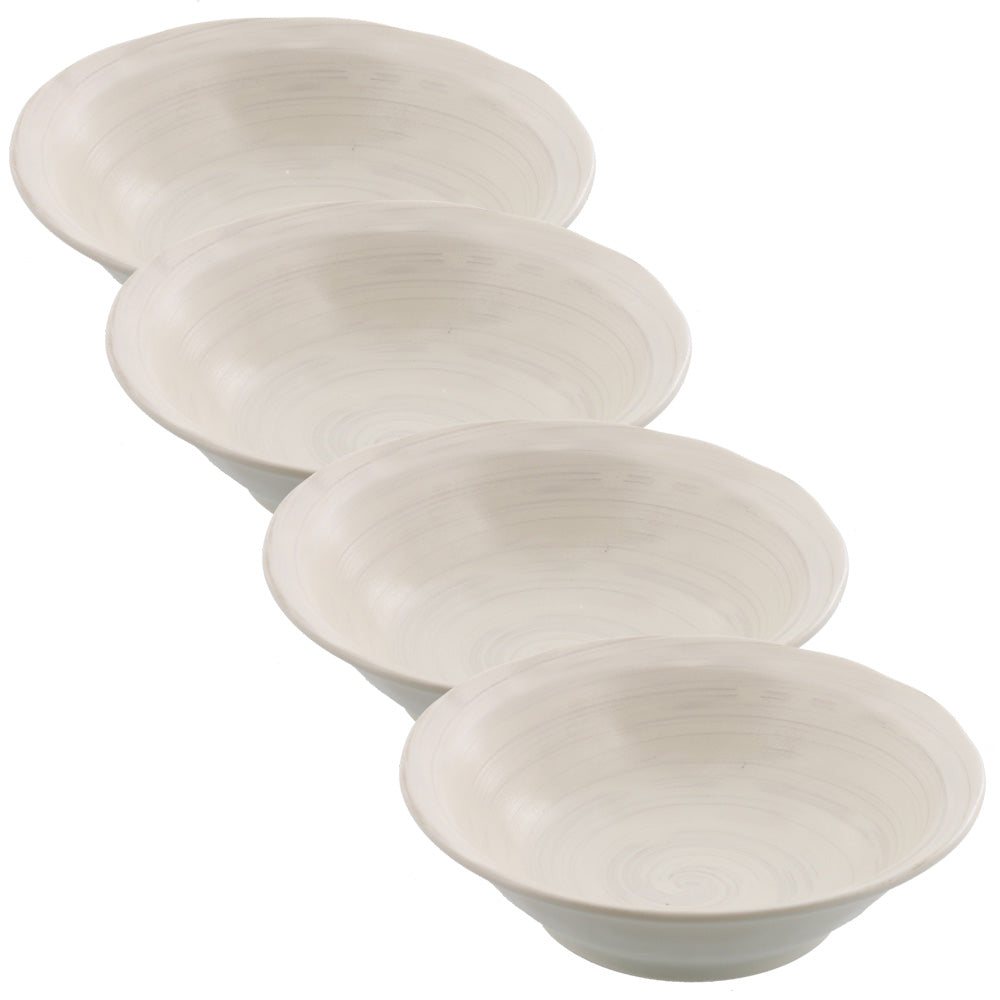 Cream Dessert Bowl Set of 4 - Spiral