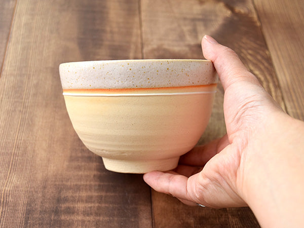 Authentic 18 oz Pottery Matcha Tea Cup Yakishime (High-Fired Unglazed Ceramics) Icchin Handmade Comes in a Box