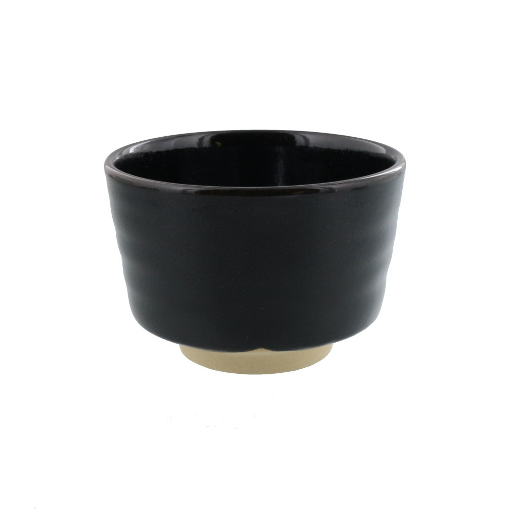 16 oz Pottery Matcha Tea Cup Tenmoku Black Handmade Comes in a Box