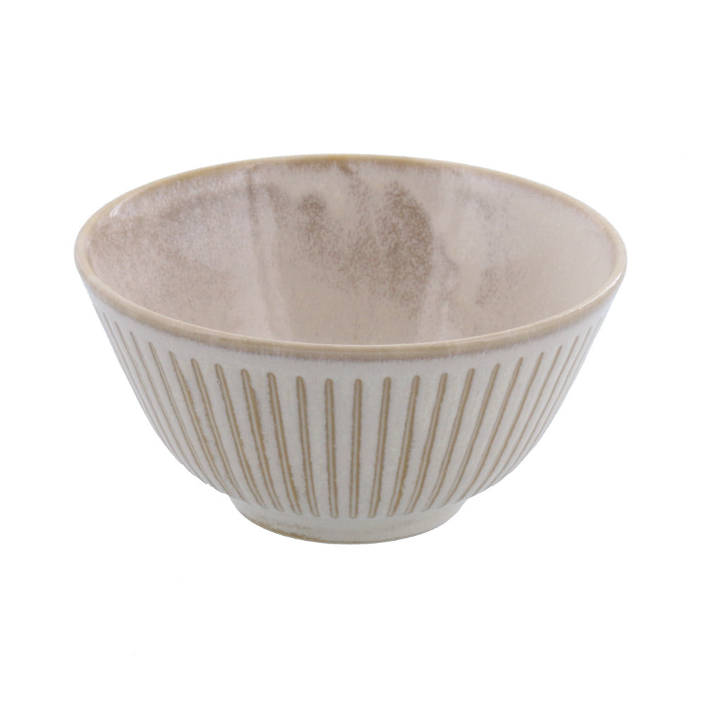 Shaved Tokusa Rice Bowl - Beige