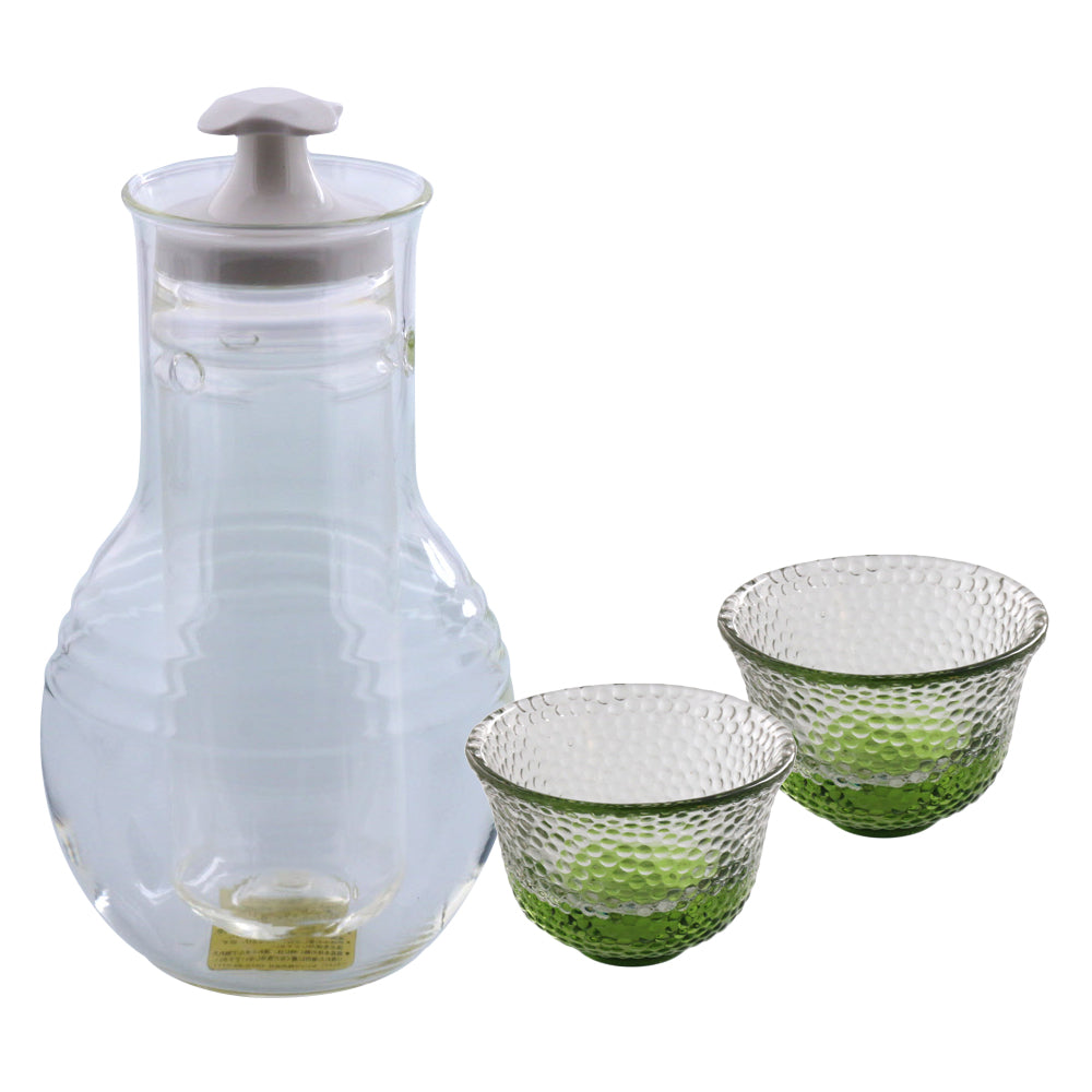 glass-sake-bottle-with-cooler-and-2-sake-cupsのコピー