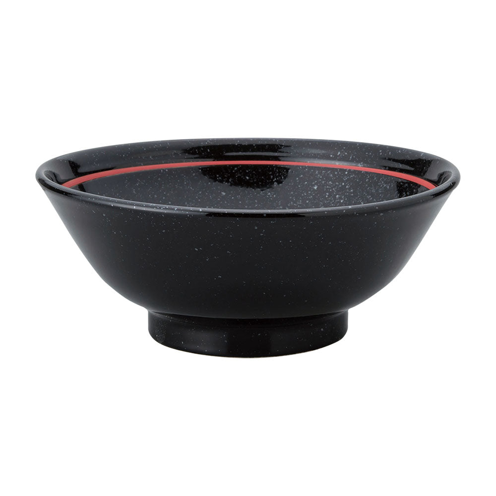 8.5" Donburi Bowl - Black with Red Line