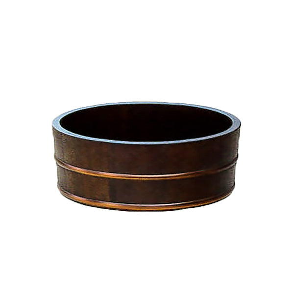 13" Wooden Tub Morikomi Oke For Chirashizushi, Sashimi and Soba - Black