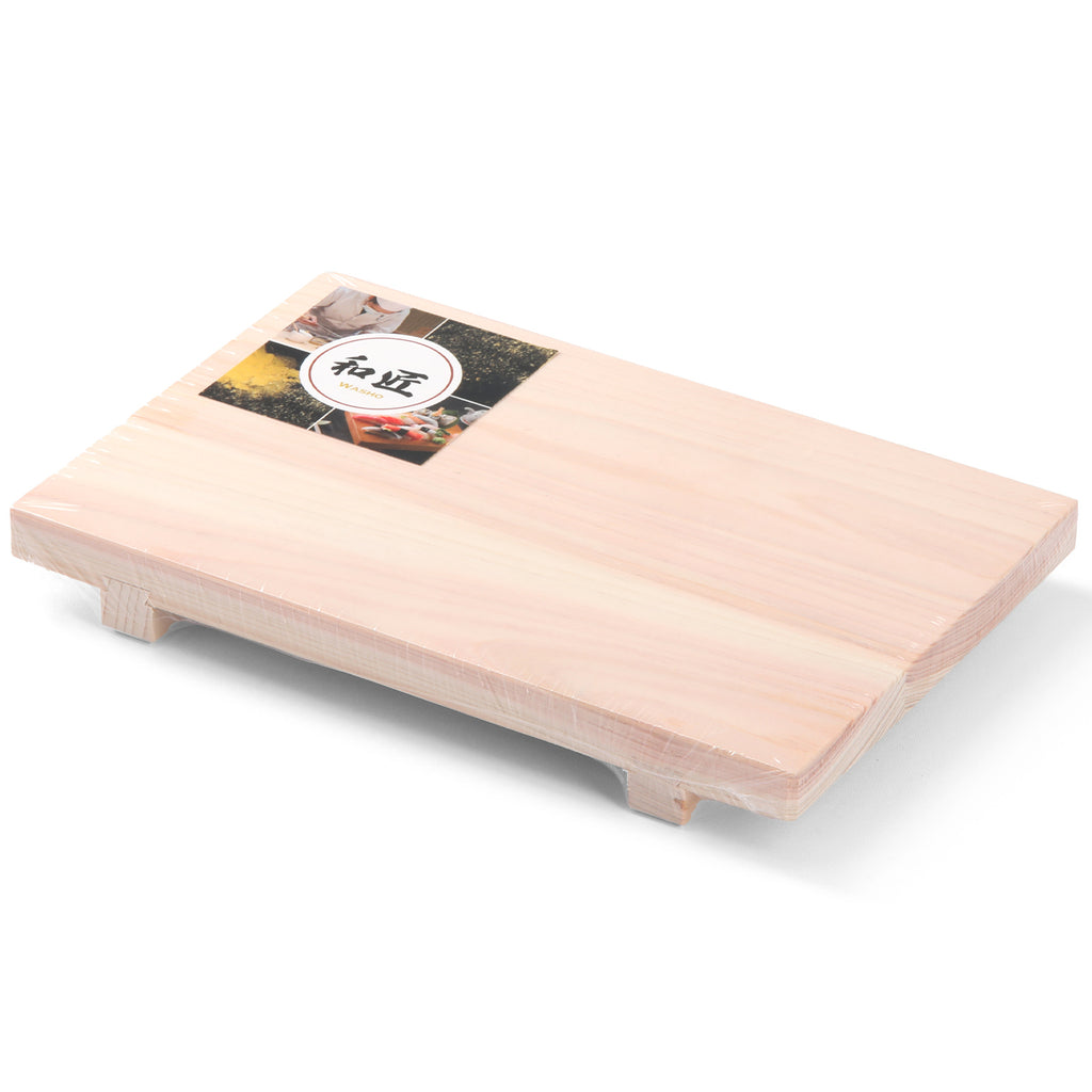 WASHO Hinoki Japanese Cypress Sushi Geta Serving Board
