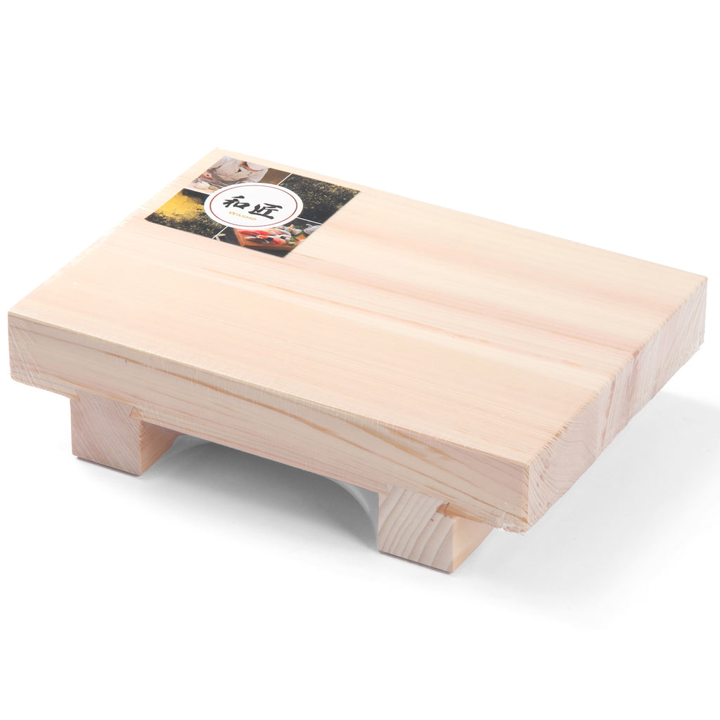WASHO Hinoki Japanese Cypress Sushi Geta Serving Board