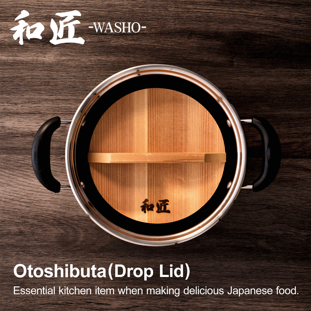 WASHO Kiso Sawara Japanese Cypress Wooden Drop Lid Otoshibuta