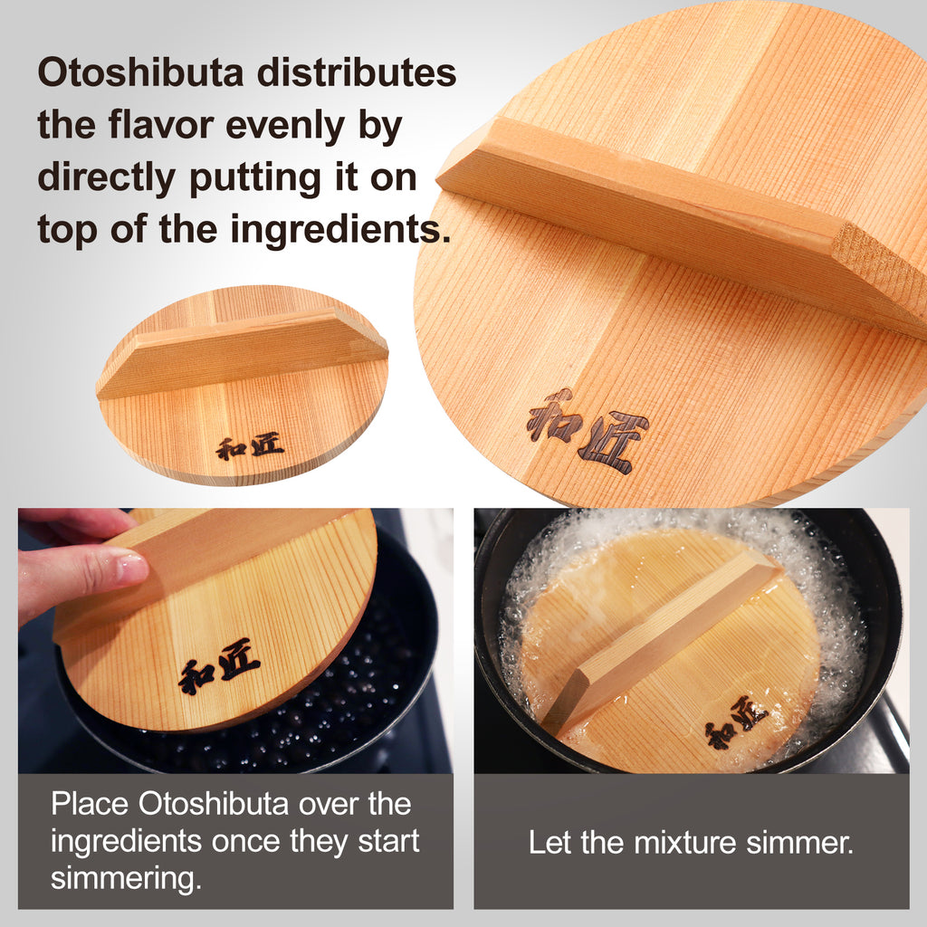WASHO Kiso Sawara Japanese Cypress Wooden Drop Lid Otoshibuta