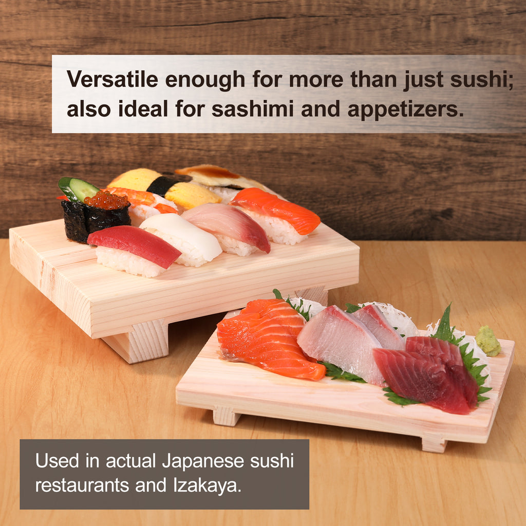 WASHO Hinoki Japanese Cypress Sushi Geta Serving Board