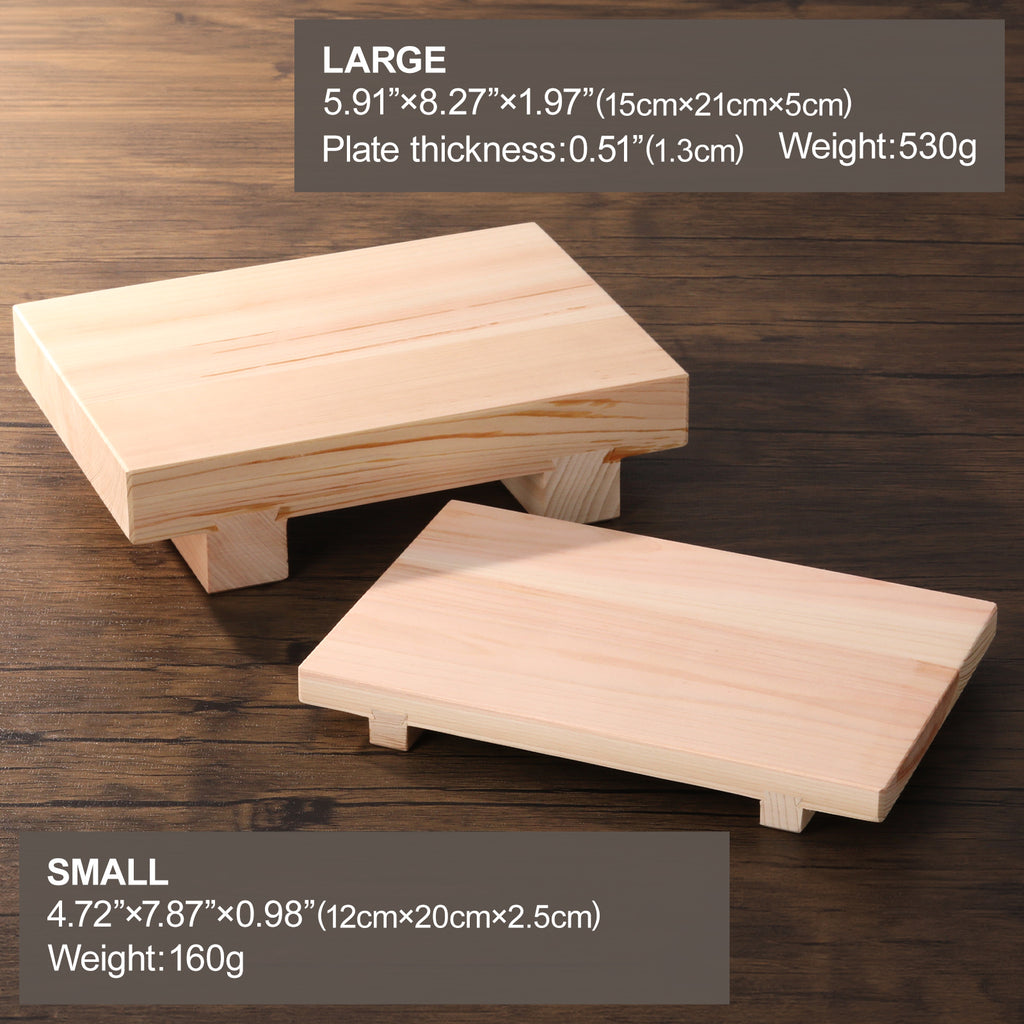 WASHO Hinoki Japanese Cypress Sushi Geta Serving Board