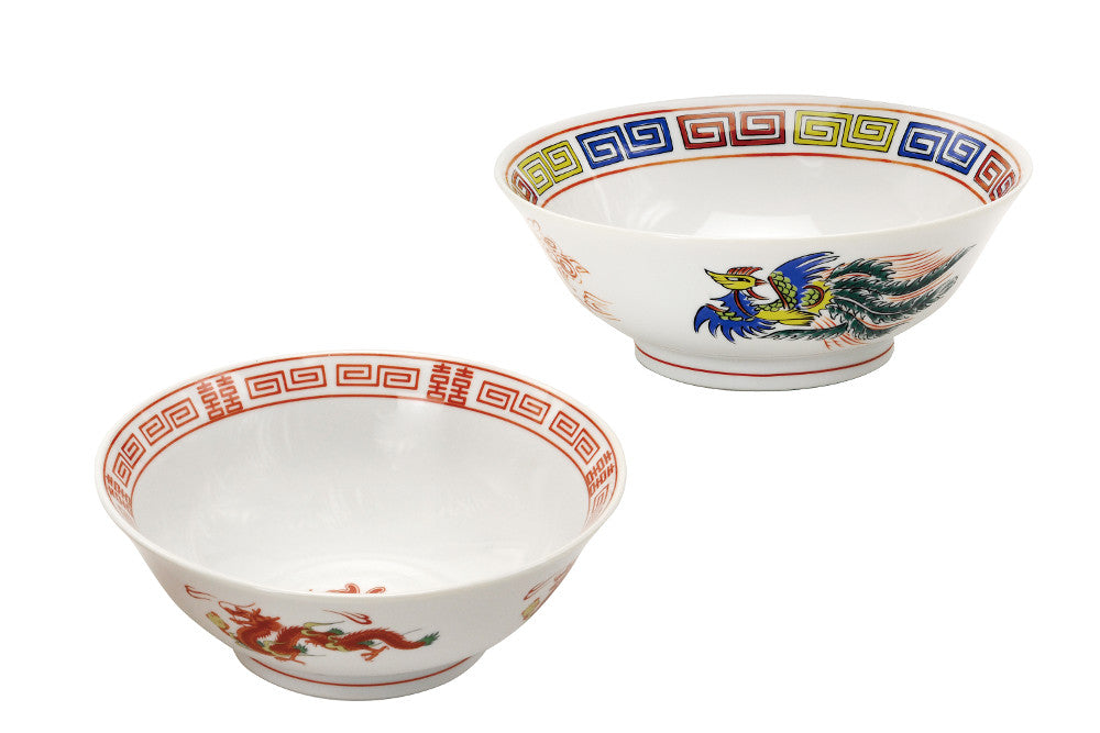 Traditional Ramen Bowl Set - Fenghuang and Dragon – Zen Table Japan