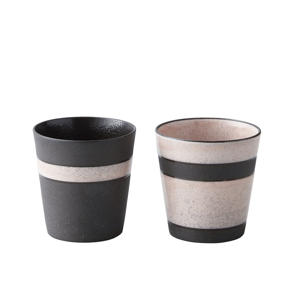 LOOP Small Ceramic Tumbler Set of 2 - Rosé and Rosé Bisque
