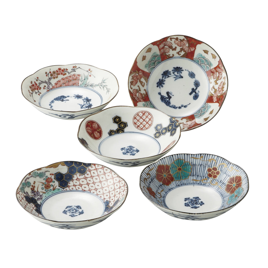 IMARIYAKI 5-Piece Traditional Appetizer Bowl Set - Medium