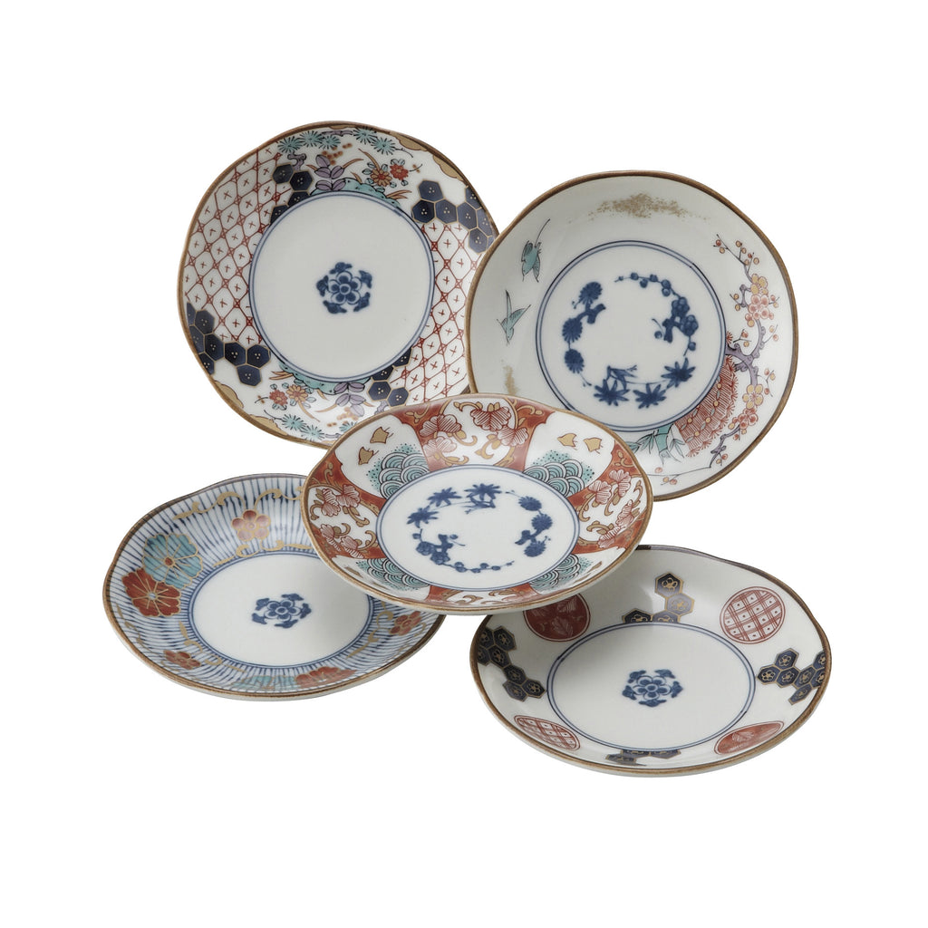 IMARIYAKI 5-Piece Traditional Salad Plate Set - Small