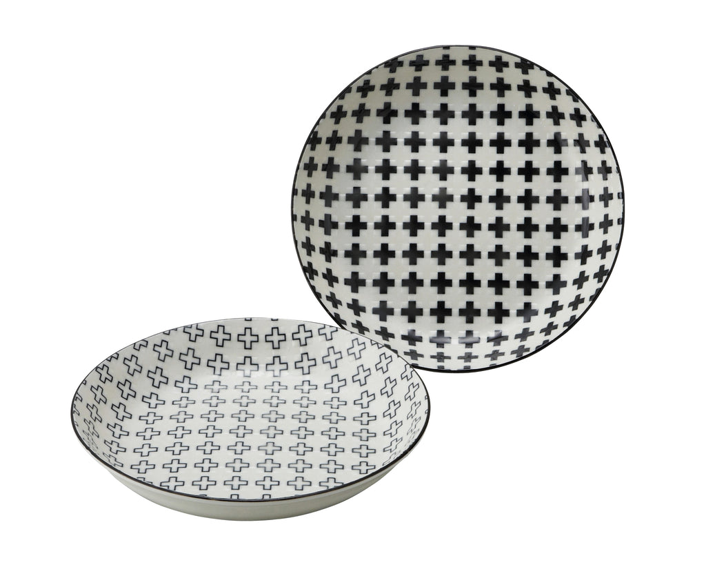 Black and White Pasta Bowls Set of 2 - Croce