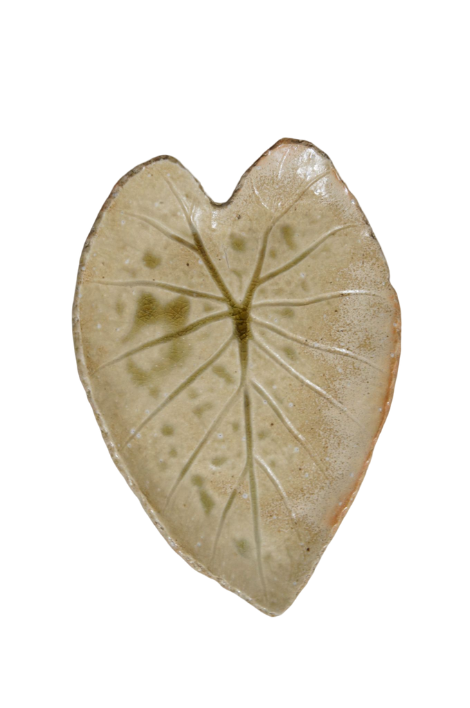 Ogawa Kiln Iga 10.2" Leaf Shaped Serving Plate