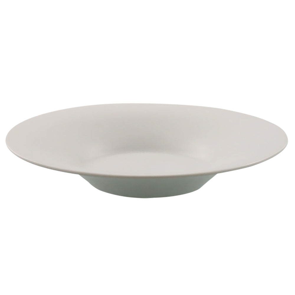 Porcelain Wide Rim Soup Plate Set of 2  - White