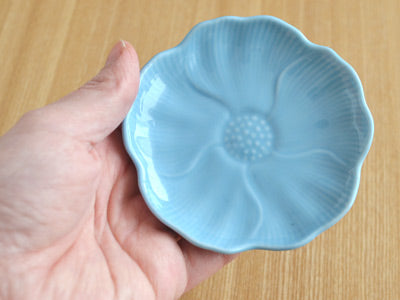 Pastel Blue Flower Plates Set of 4 - Small