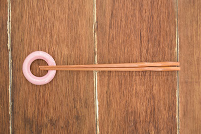 Donut Shaped Chopstick Rest Set of 4 - Pink