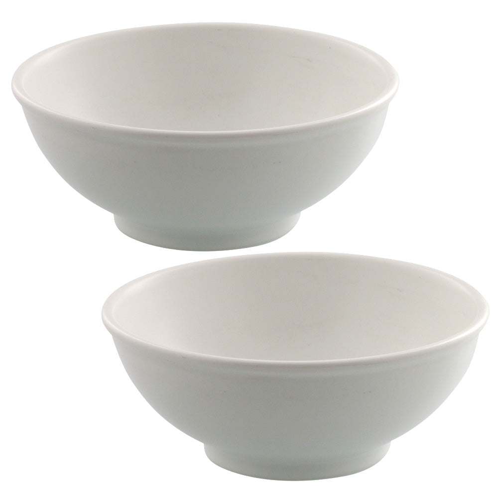 Small Shallow Donburi Bowl Set of 2 - White