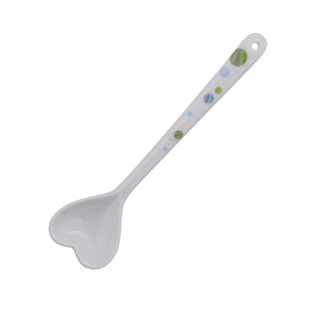 Heart Shaped Spoon With Polka Dots Set of 4