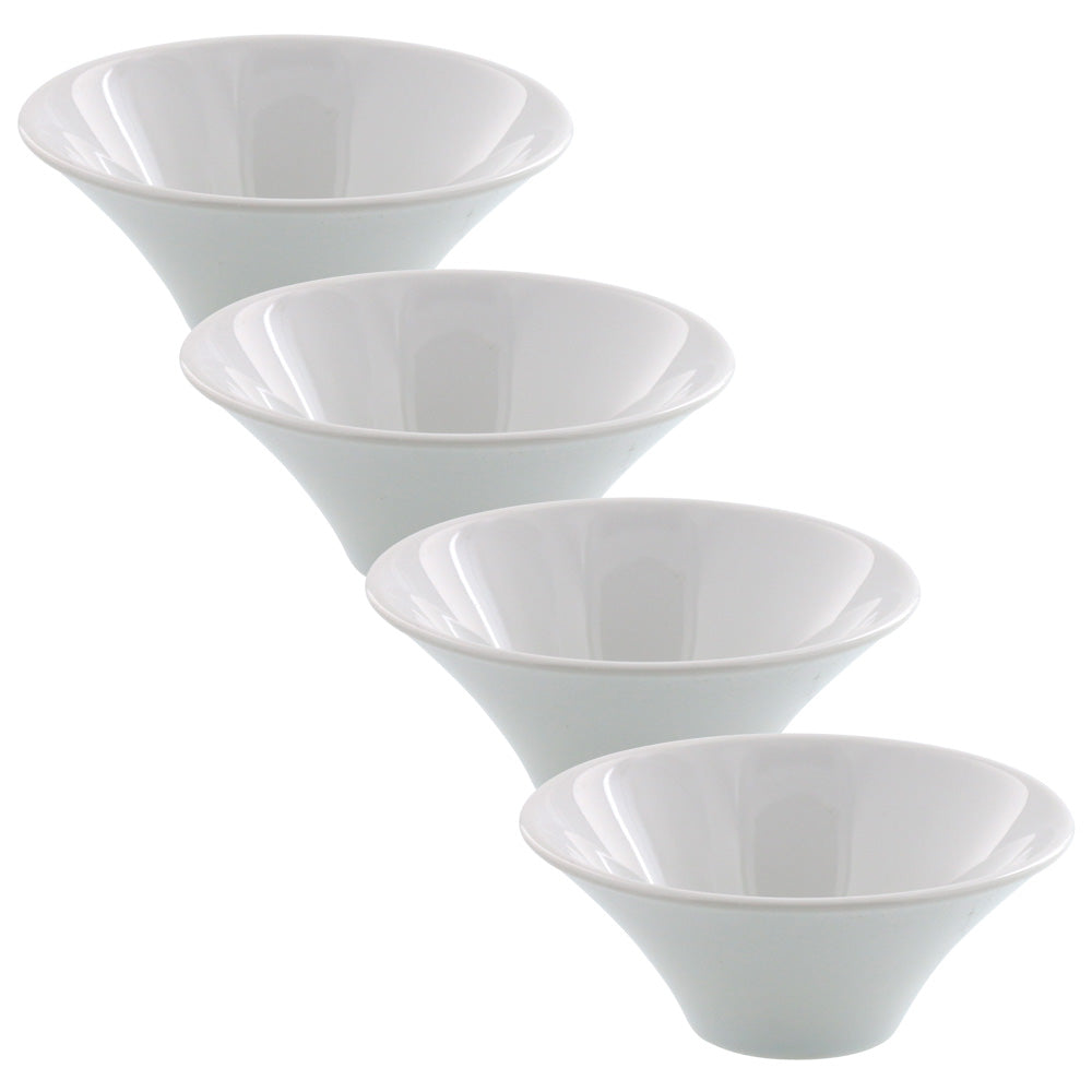 White Trapezoidal Bowl Set of 4 - Small