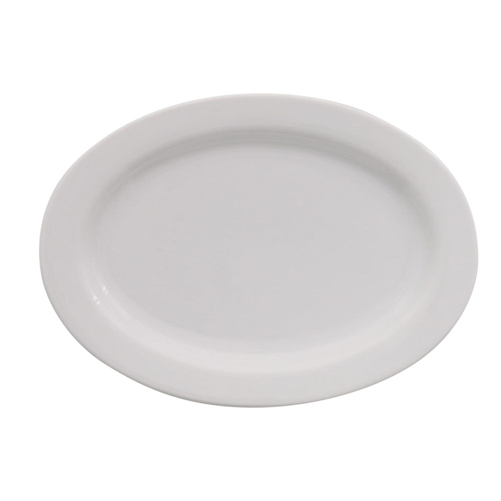 Porcelain Oval Platter - White