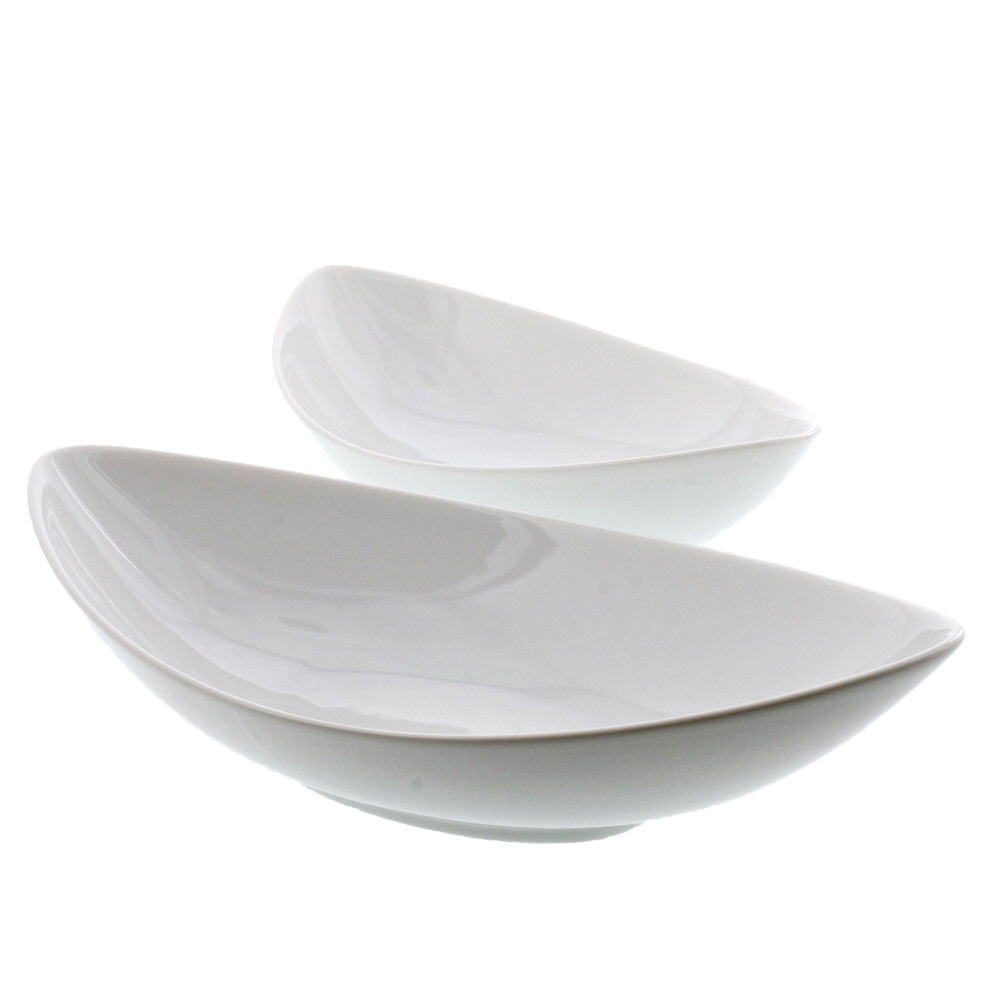 Ship/Leaf Shaped Stylish Cafe Bowl White Set of 2