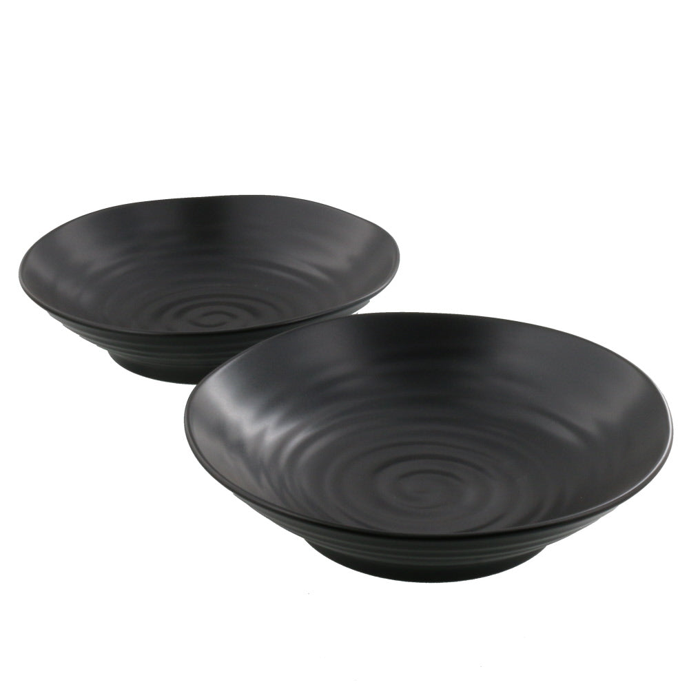 Stylish and Versatile Bowl Plate Matte Black Set of 2