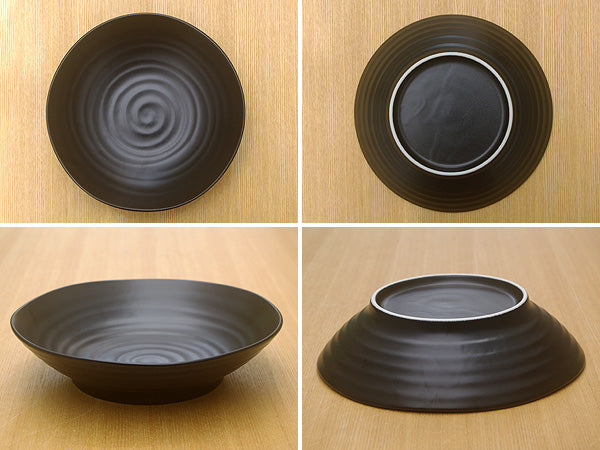 Stylish and Versatile Bowl Plate Matte Black Set of 2