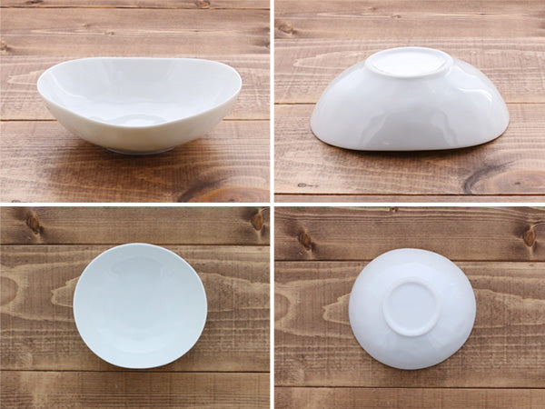 STUDIO BASIC Original Asymmetrical Oval Bowls Set of 4 - White