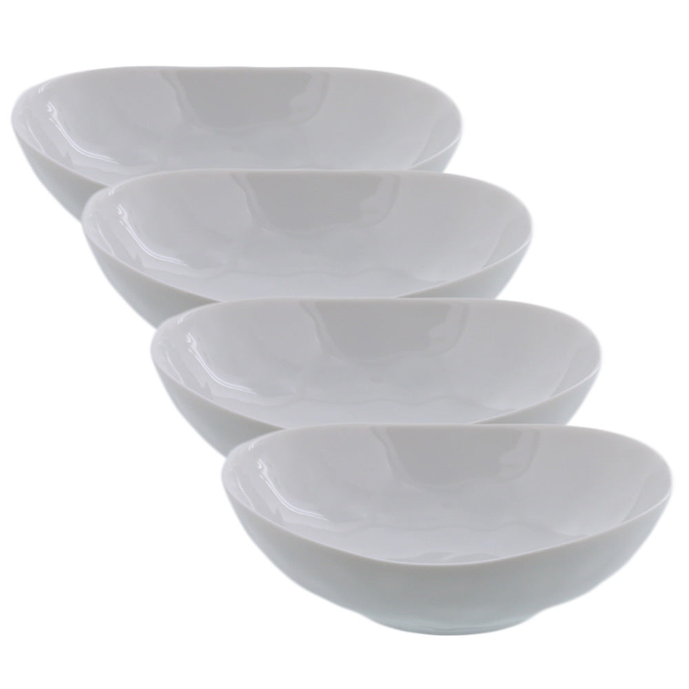 STUDIO BASIC Original Asymmetrical Oval Bowls Set of 4 - White