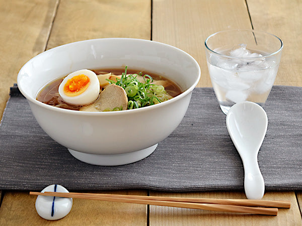 Large 33 oz Simple Stylish White Bowl Set of 2 for Ramen, Donburi