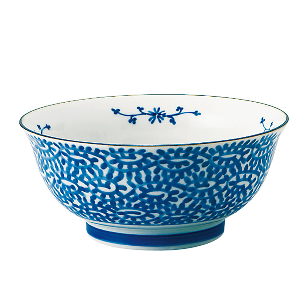 Takokarakusa Blue and White Donburi Bowl