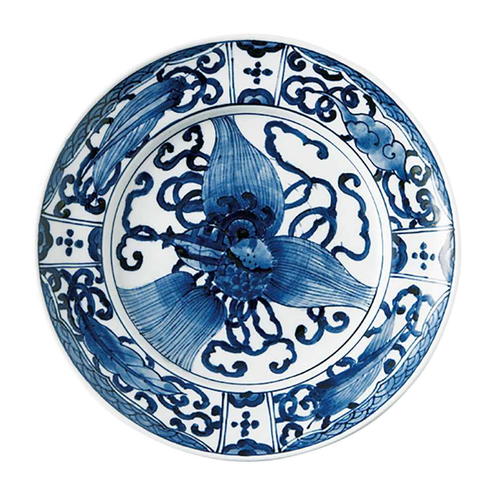 Takarazukushi Blue and White Dinner Plate