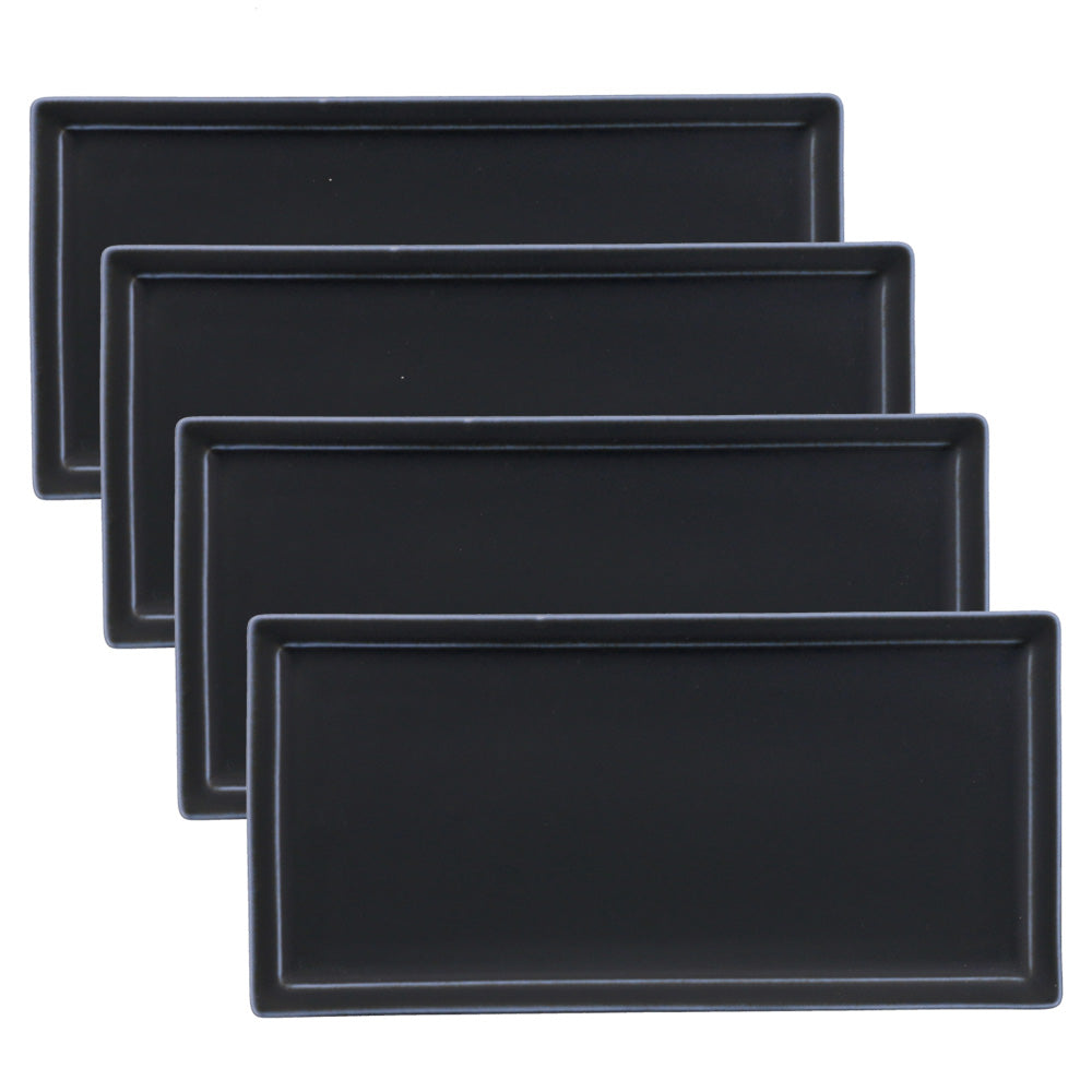 8.3" Rectangular Plates Set of 4 - Navy Blue