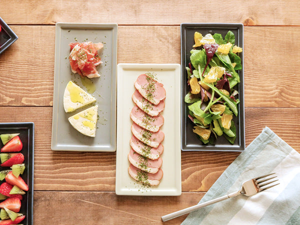 8.3" Rectangular Plates Set of 4 - White