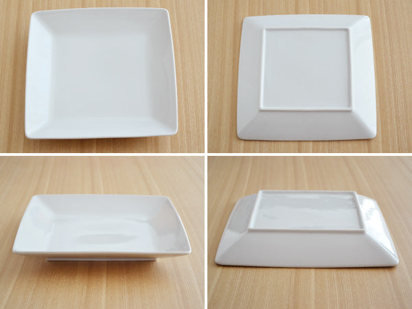 Large White Square Plate Set of 2