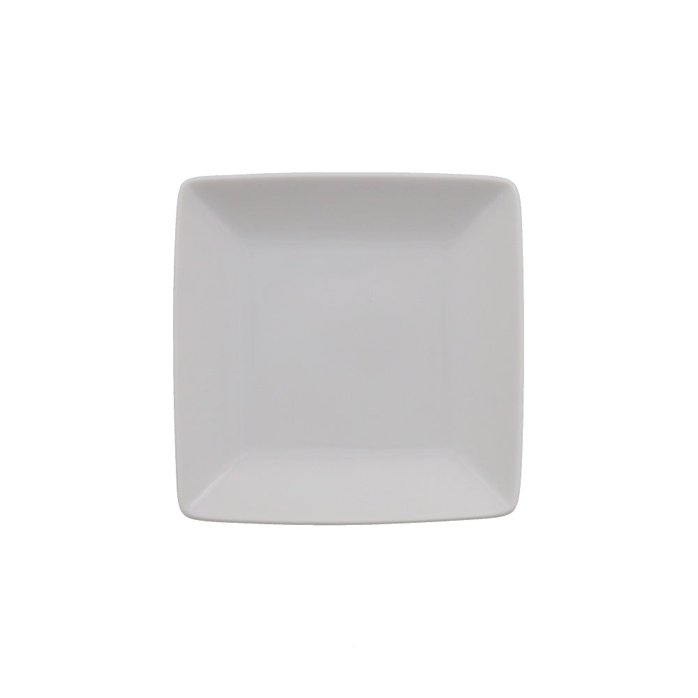 Small White Square Plate Set of 4
