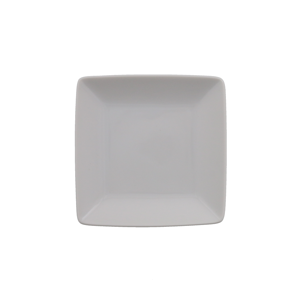 Small White Square Plate Set of 4