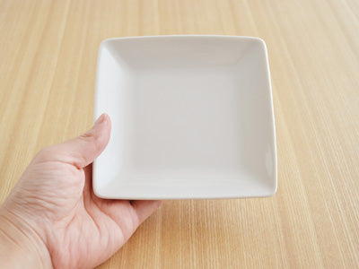 Small White Square Plate Set of 4