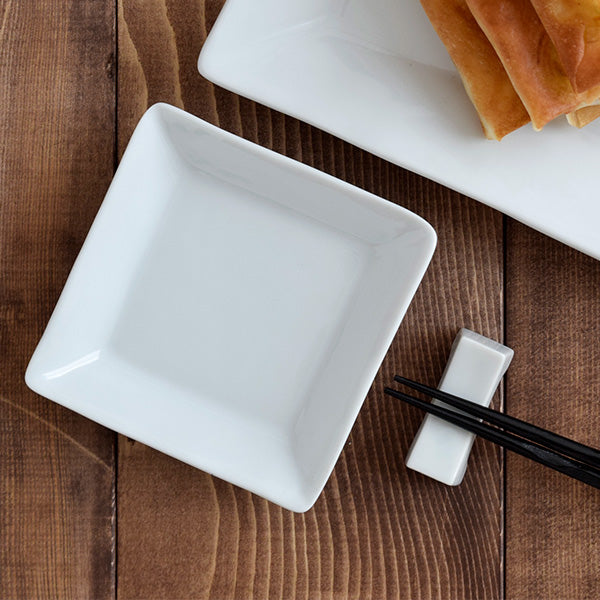 STUDIO BASIC Original White Square Plate Set of 4 - Small