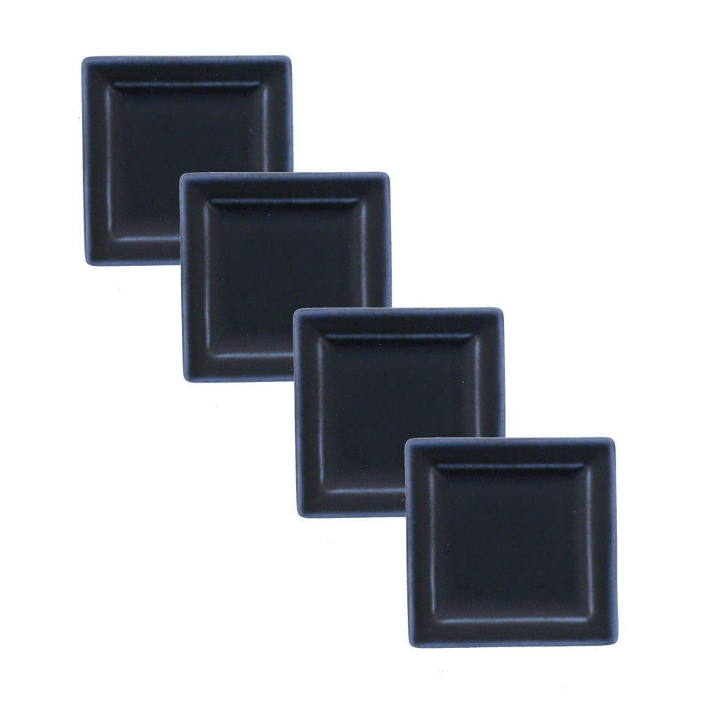 Mamezara 3" Extra Small Square Dishes - Navy Blue