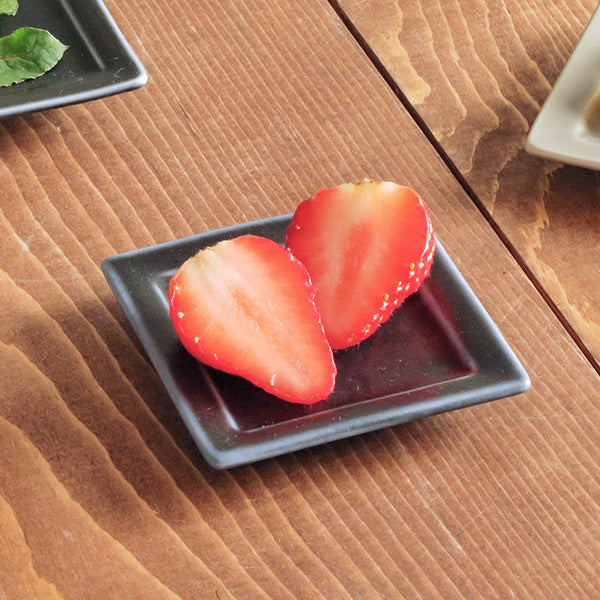Mamezara 3" Extra Small Square Dishes - Navy Blue