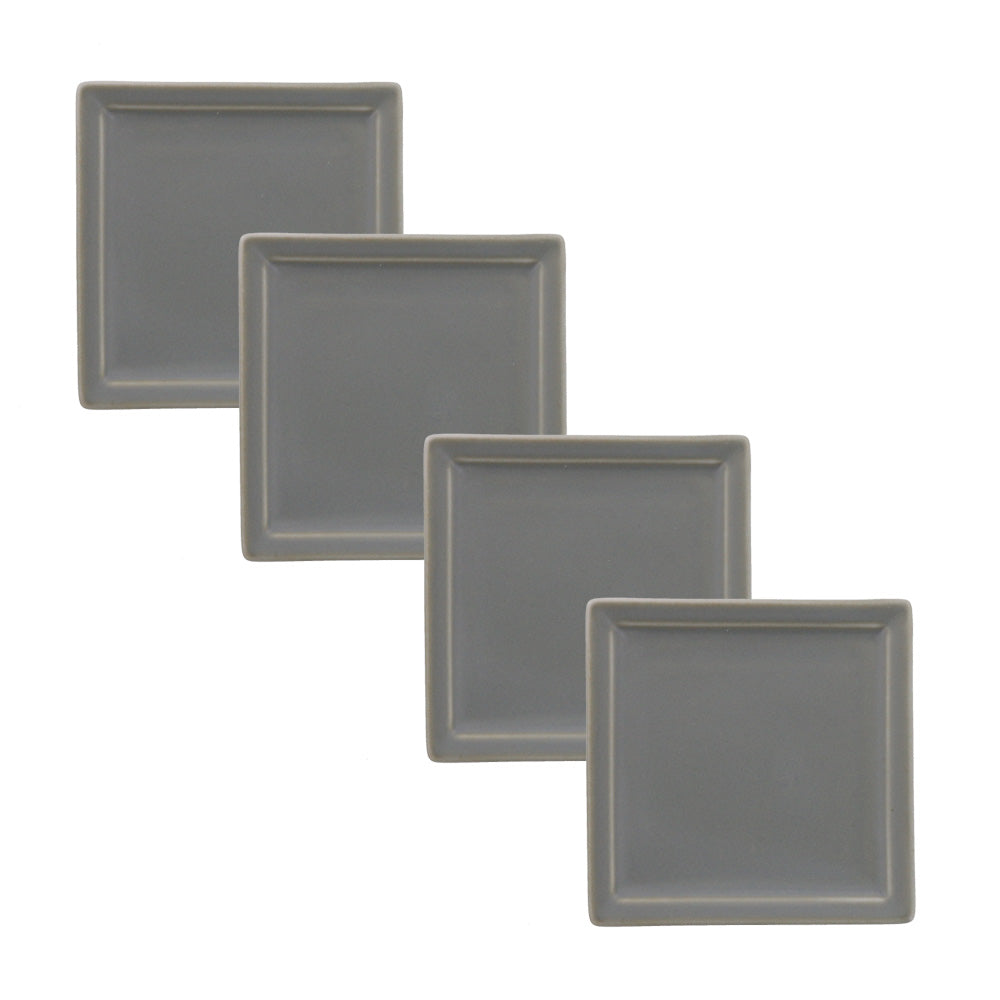 3.9" Small Square Dishes - Gray